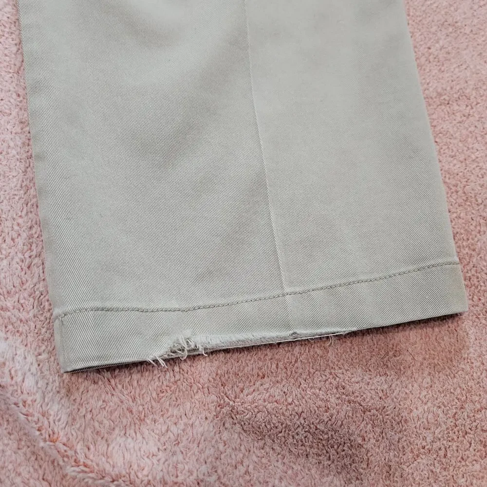 L.L.Bean Women's Pleated Chino Pants Khaki Size 8 Petite